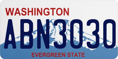 WA license plate ABN3030