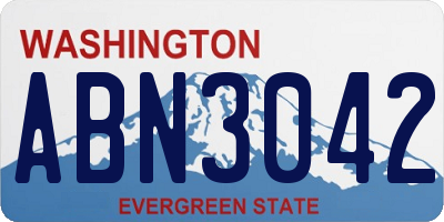 WA license plate ABN3042