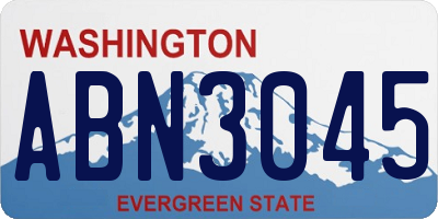 WA license plate ABN3045