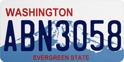 WA license plate ABN3058