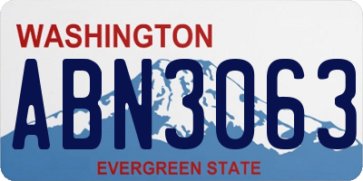 WA license plate ABN3063