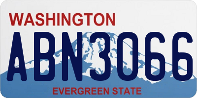 WA license plate ABN3066