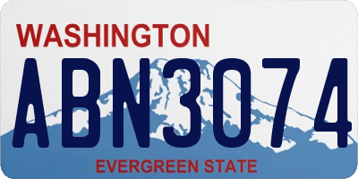WA license plate ABN3074