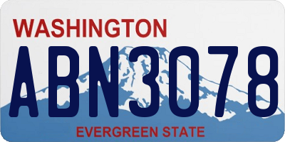 WA license plate ABN3078