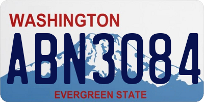 WA license plate ABN3084