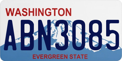 WA license plate ABN3085