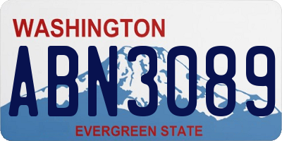 WA license plate ABN3089