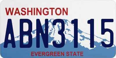WA license plate ABN3115