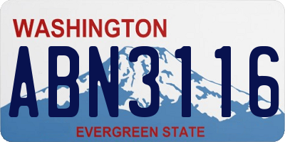 WA license plate ABN3116