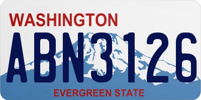 WA license plate ABN3126