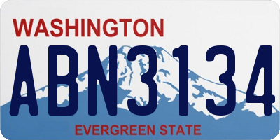 WA license plate ABN3134