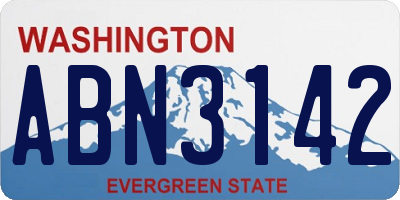 WA license plate ABN3142