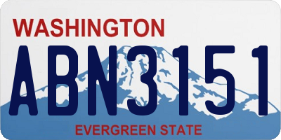 WA license plate ABN3151