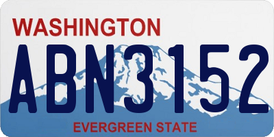 WA license plate ABN3152