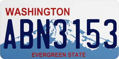 WA license plate ABN3153