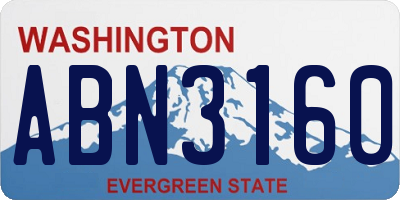 WA license plate ABN3160