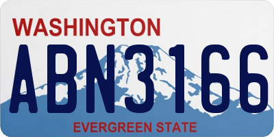 WA license plate ABN3166
