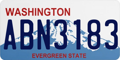 WA license plate ABN3183