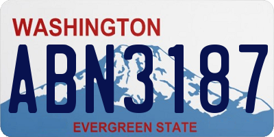 WA license plate ABN3187