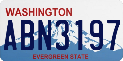 WA license plate ABN3197