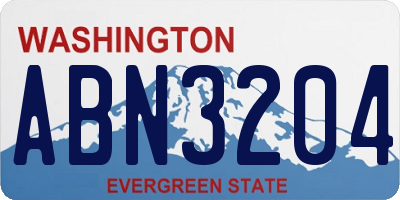 WA license plate ABN3204