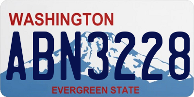 WA license plate ABN3228