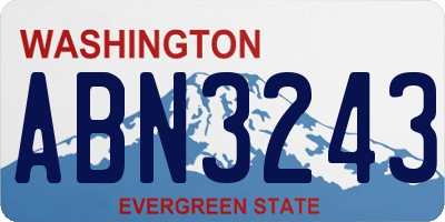 WA license plate ABN3243