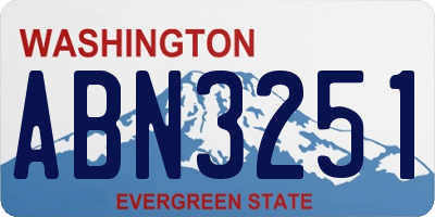 WA license plate ABN3251