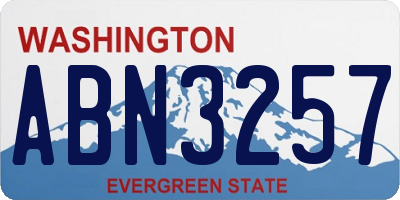 WA license plate ABN3257