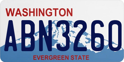 WA license plate ABN3260