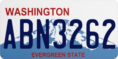 WA license plate ABN3262