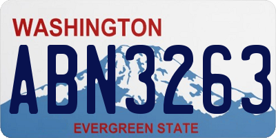 WA license plate ABN3263