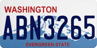 WA license plate ABN3265