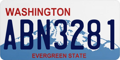 WA license plate ABN3281