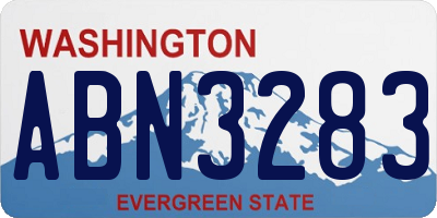 WA license plate ABN3283