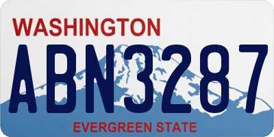 WA license plate ABN3287
