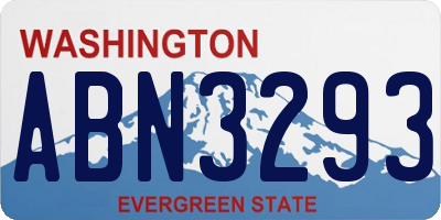 WA license plate ABN3293