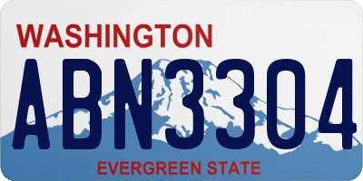 WA license plate ABN3304