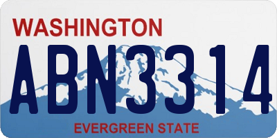WA license plate ABN3314