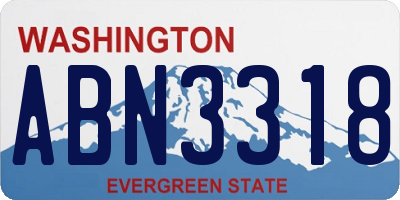 WA license plate ABN3318
