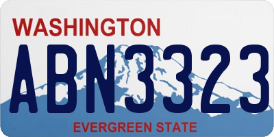 WA license plate ABN3323