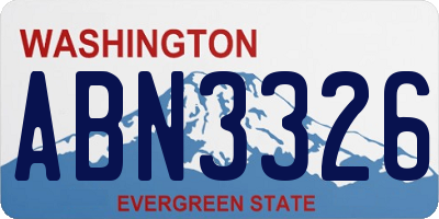WA license plate ABN3326