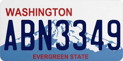 WA license plate ABN3349