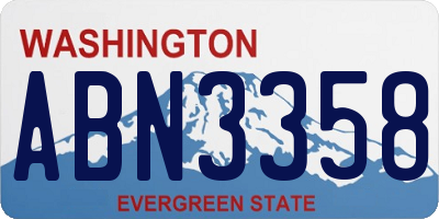 WA license plate ABN3358