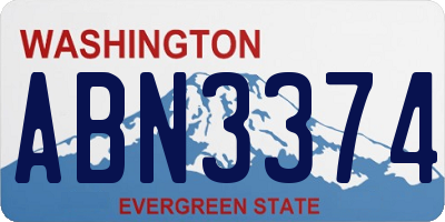 WA license plate ABN3374