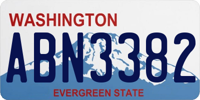 WA license plate ABN3382