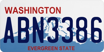 WA license plate ABN3386