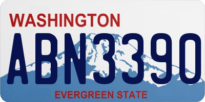 WA license plate ABN3390