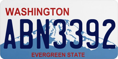 WA license plate ABN3392