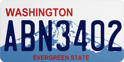WA license plate ABN3402